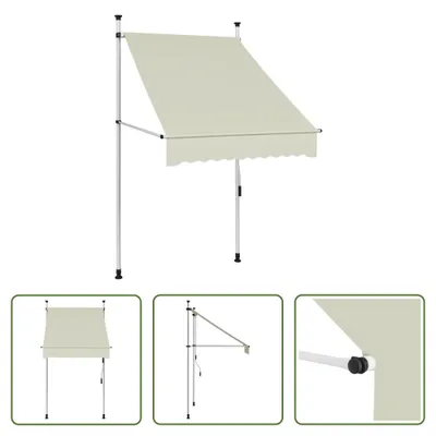 Produktbild von The Living Store Einziehbare Markise Handbetrieben 100 cm Creme