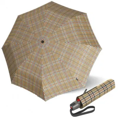 Obrázek produktu pro Knirps KNIRPS T.200 CHECK BEIGE - elegantní dámský plně automatický deštník
