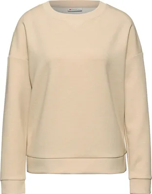 Produktbild von Street One Rundhalsshirt 'Shirt mit Ripp-Detail', A324171, sanded beige mel., Gr. 42