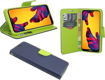 Produktbild von Huawei P20 Lite Handyhülle Tasche Flip Case Smartphone Schutzhülle Blau