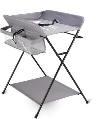 Produktbild von Klappbare Wickelkommode Mobiler Wickeltisch Atmungsaktiver Wickelstation Maximale Belastung 15 kg Grau