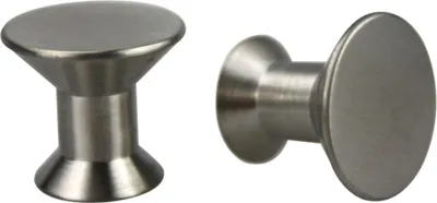 Produktbild von Möbelknopf Schrankknopf Knauf Knopf echt massiv Edelstahl matt gebürstet ø 25mm