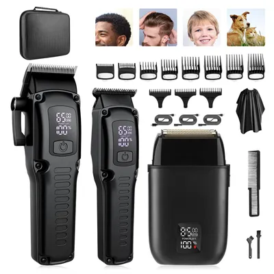 Produktbild von OKWISH Professioneller Haarschneider, Barttrimmer, Körperhaartrimmer, Elektrischer Rasierer, USB Schnellaufladung Batterie, 8500 RPM, für Kopf Körper