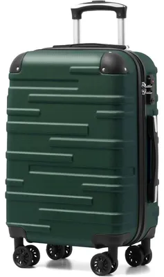 Produktbild von Hartschalenkoffer Handgepäck Trolley ABS Dunkelgrün mit TSA-Schloss 56x39x22cm