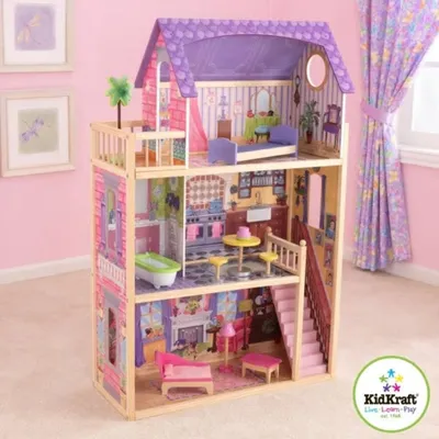 Immagine prodotto di KidKraft Casa delle bambole a 3 piani Kayla 73,7×33,7×114,3 cm 65092