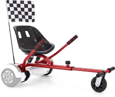 Obrázok produktu pre Sedadlo na hoverboard, nastaviteľné, čierne, vhodné pre hoverboardy s priemerom 6,5-10 palcov, ergonomické, určené pre deti