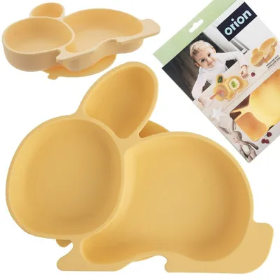 Obrázek produktu pro Orion dětský talíř dezertní talíř dělený žlutý králík 23x18,5x3,5 cm