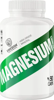 Imagen del producto de Suplementos SUECOS | Complejo de Magnesio | Matriz de 4 tipos: Citrato, Óxido, Gluconato, Bisglicinato