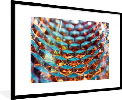 Produktbild von MuchoWow® Gerahmtes Poster Glaswabe 90x60 cm - Poster mit Schwarzem Bilderrahmen Wandposter Rahmen Foto Bilder - Wanddekoration - Fotos