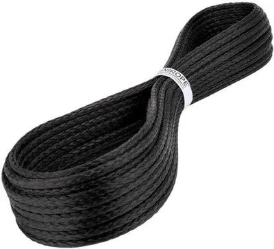 Productafbeelding van Dyneema Touw - Gevlochten Koord - Watersport & Varen - SK78 Uitgerekt Gecoat - 3mm x 20m - Zwart