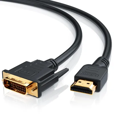 Imagen del producto de Cable de video DVI-D (DL) a HDMI Tipo A, adaptador/convertidor Full HD Dual Link para HDTV - 3 metros
