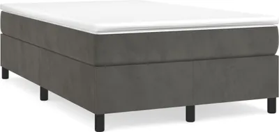Produktbild von vidaXL Boxspringbett mit Matratze Dunkelgrau 120x200 cm Samt