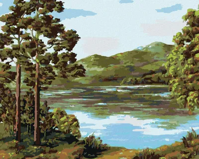 Produktbild von Zuty - Malen nach Zahlen - BERGSEE, 40x50 cm, ohne Keilrahmen