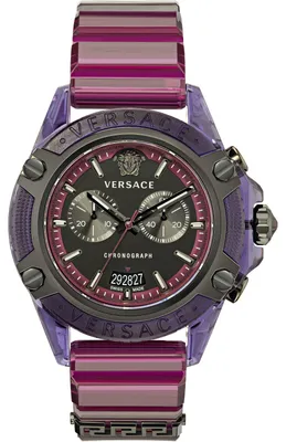 Zdjęcie produktu dla Versace VEZ701423 Icon Active Chrono lila schwarz burgund Herren Uni  Uhr NEU