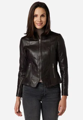 Produktbild von Damen Lederjacke Ricano ABIGALE – Braun / XL