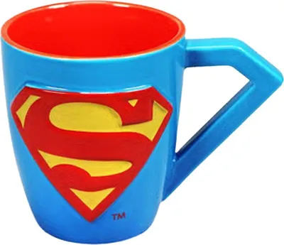 Obrázok produktu pre Superman - kávový hrnček, tvarovaný CD1236 (jednotná veľkosť) (modrá/červená/žltá)