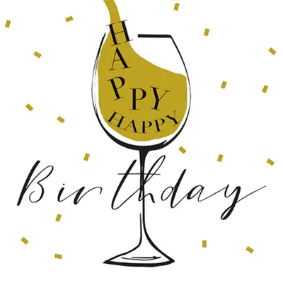 Produktbild von PAPSTAR Servietten 1/4-Falz, 33x33 cm weiß, "Happy Birthday" | Folie (30 Stück)