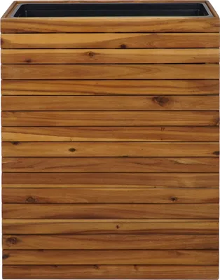 Produktbild von Pflanzkasten MCW-L21, Pflanzkübel Blumentopf Hochbeet, eckig 41x63x23cm Outdoor Akazie Holz MVG- braun