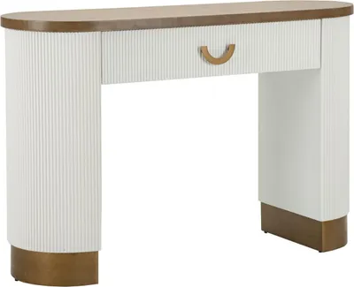 Obrázok produktu pre FURNLUX Konzolový stolík Tolosa White 121 cm / Hlavná farba: biela / Rozmery: 121 x 78 x 40 cm