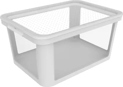 Produktbild von Box mit Stülpdeckel 45 l ALBRIS, Farbe:Weiß
