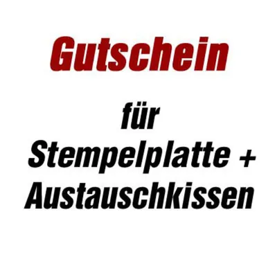 Produktbild von trodat Gutschein für Stempelplatte für trodat 4912 ohne Logo