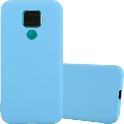 Produktbild von Cadorabo Hülle für Huawei MATE 30 LITE Schutzhülle in Blau Handyhülle TPU Silikon Etui Case Cover