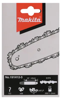 Zdjęcie produktu dla Łańcuch pilarki Makita 40 cm - 3/8" - 1,3 mm - półdłuto - 56 ogniw napędowych