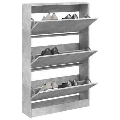 Zdjęcie produktu dla vidaXL Szafka na buty betonowa szara 80x21x125,5 cm materiał drewnopochodny