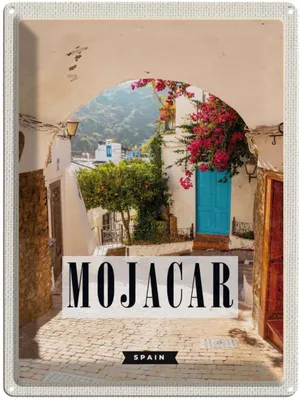 Produktbild von vianmo Blechschild 40x30 cm Mojacar Spain Spanien Bildmotiv Reisemotiv Abenteuer Reisen Europa Urlaub