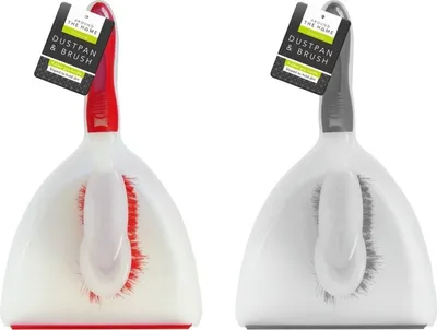 Zdjęcie produktu dla Szufelka ze Zmiotką Zestaw do Zamiatania Sprzątania Zmiotka 2w1 szara