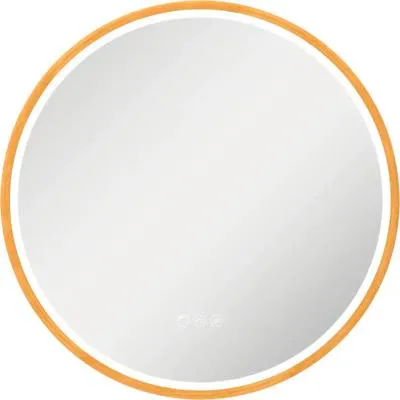 Obrázek produktu pro Kulaté zrcadlo s osvětlením v rámu buk form&style SABA s ochranou proti zamlžení Ø 60 cm IP 44
