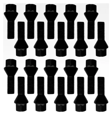 Produktbild von 20 Radschrauben M14x1,5 Kegelbund 28mm HEX17 Schwarz