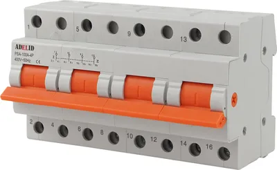 Produktbild von Wahlschalter-Umschalter 1-0-2 100A Reiheneinbau 4-polig