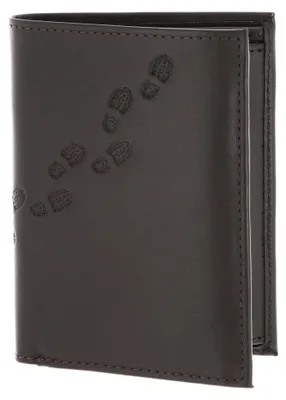 Immagine prodotto di oxmox Pelle portafoglio Leather RFID Protect Kombibörse Footsteps 2.0 Embossed Brown marrone scuro