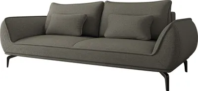 Produktbild von MIRJAN24 Schlafsofa Cavo 3, Schwarze Metallfüße, 3-Sitzer Couch, Polstersofa mit Schlaffunktion (Farbe: Aragon 97)