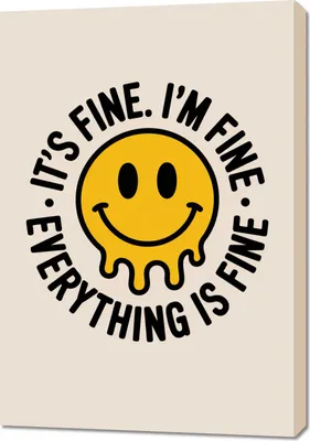 Produktbild von Bild 70x100cm Motivations-Affirmation Retro Vintage Für Das Wohnzimmer It's Fine