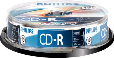 Produktbild von Philips CD-Rohlinge, 80Min, 700MB, Speed 52x, Spindel 10 (Disc)