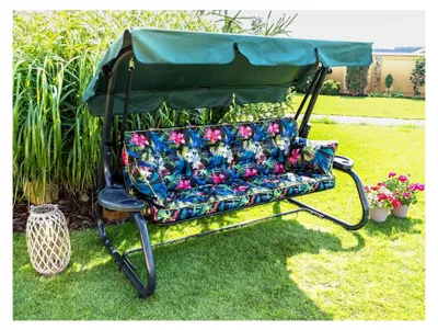 Produktbild von Sitzkissen für Gartenbank und Schaukel - 120 cm - Bunte Blätter