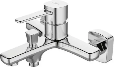 Produktbild von Invena | Elegante Badewannenarmatur - Chrom - Einhebelmischer - Perlator - Wandarmatur