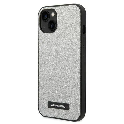 Image de Karl Lagerfeld Klhcp14Mg2Els Iphone 14 Plus / 15 Plus 6,7 Hardcase Srebrny/Silver Glitter Plaque Logo
