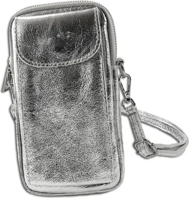 Productafbeelding van Tasche, zilverkleurige Toscanto handtas, lederen, modelnummer OTT827SJ