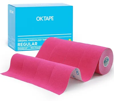 Obrázok produktu pre Kinesiotape, elastická športová páska, ružová, 4 rolky, 5 cm x 5 m