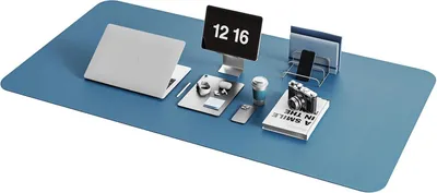Image de YSAGi Sous-mains Tapis de souris 120x60cm Bleu azur Cuir de daim