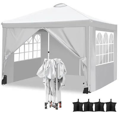 Produktbild von Pavillon 3x3m Weiß mit 4 Seitenteilen