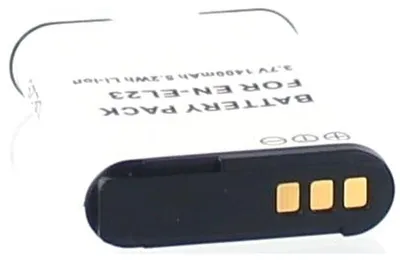 Produktbild von Akku für Nikon Coolpix P610 Li-Ion 3,8 Volt 1400 mAh schwarz.