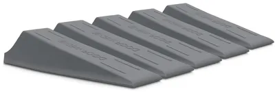 Produktbild von Set mit 5 Türkeilen, robuste Türkeile aus Gummi, rutschfester Türstopper, Türkeilstopper, ideal für Zuhause, Büro und Werkstatt (grau, 5 Stück).