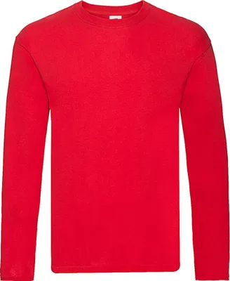 Produktbild von Fruit of the Loom 61-428-0 | Herren Original Long Sleeve T - Farbe: Red - Größe: 3XL