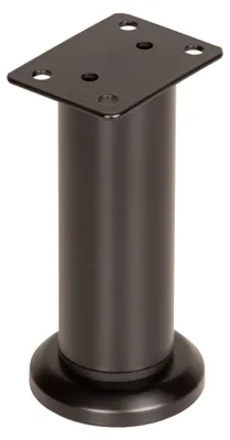 Immagine prodotto di Piede regolabile per mobili, 12–18 cm, nero, piede dritto in metallo per armadi