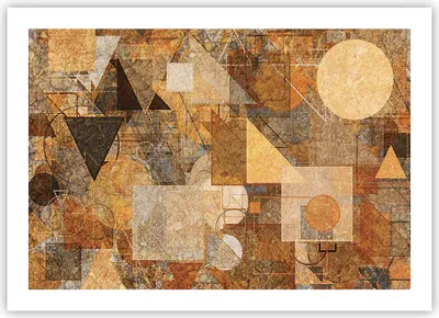 Produktbild von Poster - Poster ohne Rahmen - Abstraktion Figuren Geometrisch - 70x50 cm - Wand Bild - Wanddeko - Wandbilder - Kunstposter - Wandposter - Bilder - Kunstdruck - Wanddekoration - P2XAA70x50-4387