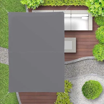 Productafbeelding van Famanu zonnescherm, waterafstotend - 3 x 4 meter, grijs